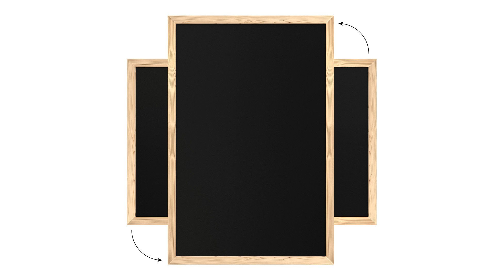 ALLboards Wandtafel Schwarze Kreidetafel, ECO-Holzrahmen