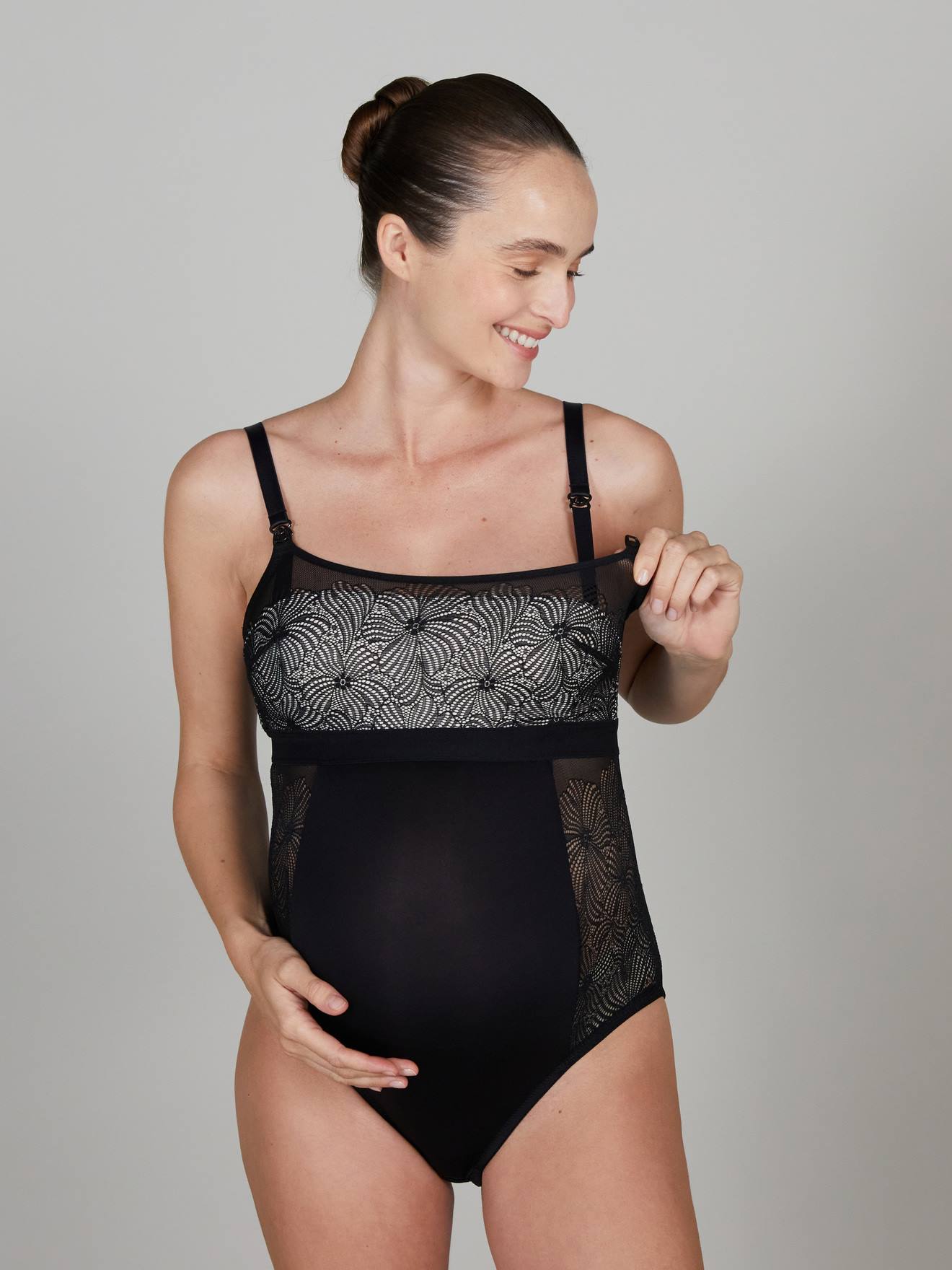 Cache Coeur Body für Schwangerschaft & Stillzeit DAHLIA CACHE-COEUR - schwarz