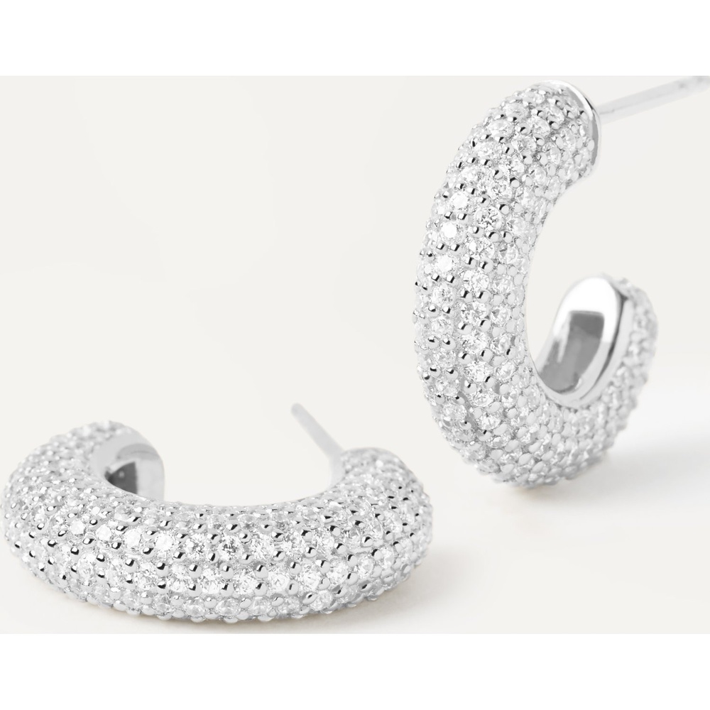 P D Paola Créoles 925 Argent Boucles d'oreilles