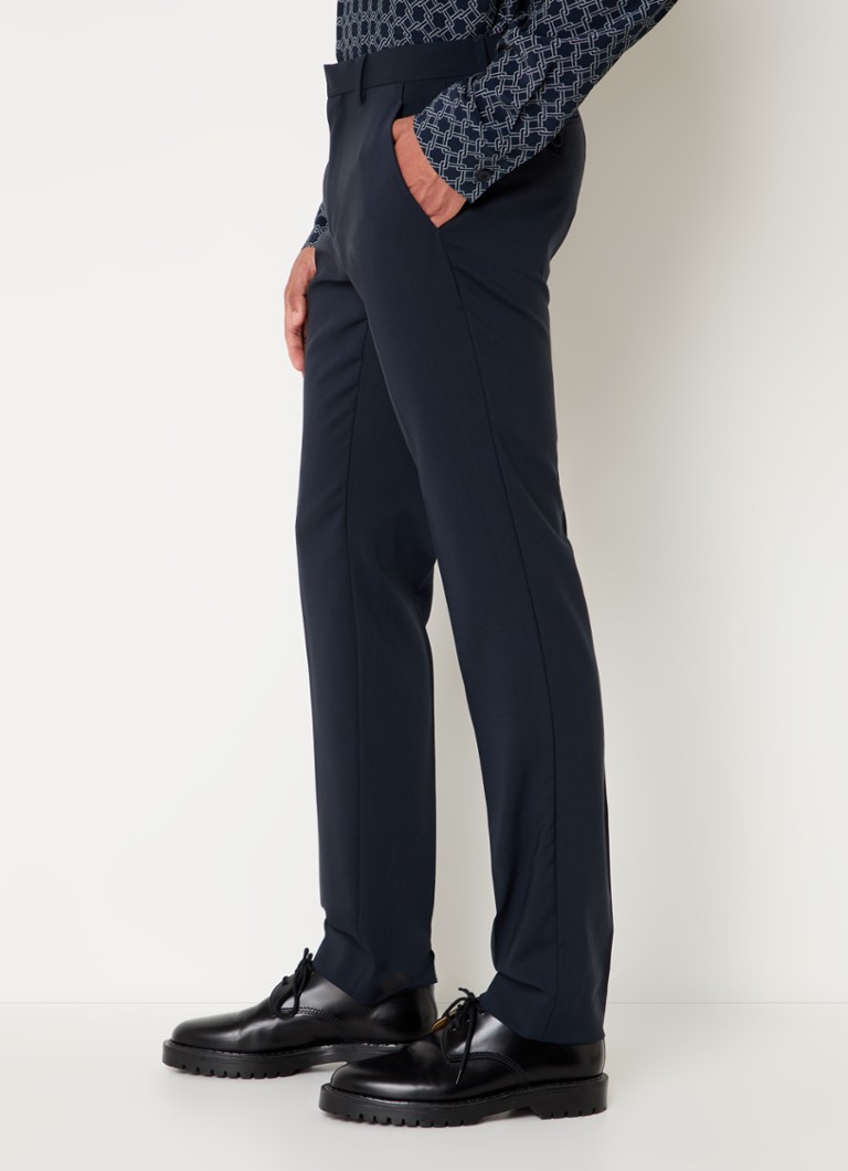 Pantaloni Sandro slim fit din lână virgină, cu buzunare laterale.
