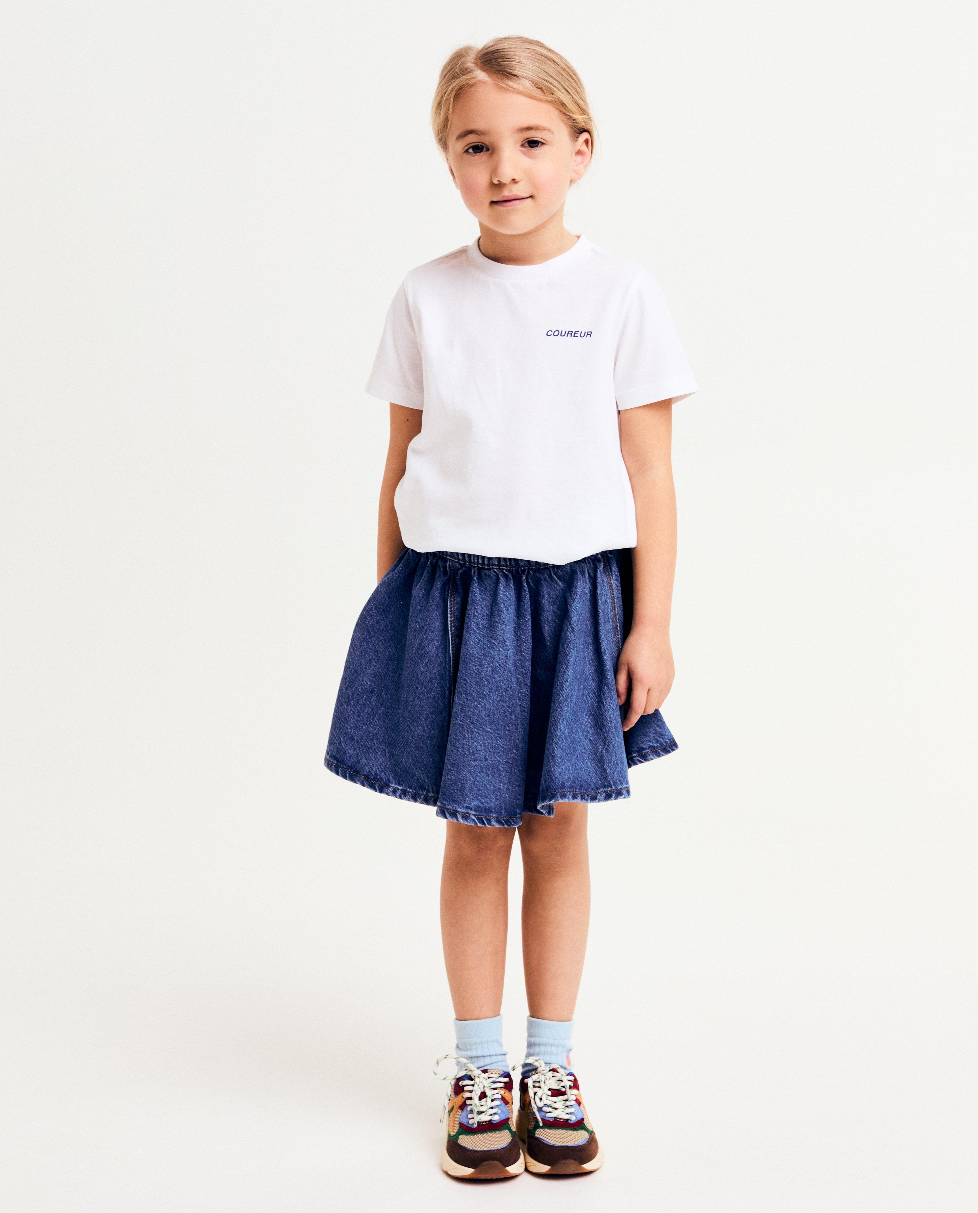 Baptiste organikus pamut póló hátulról nyomtatott mintával, unisex, 98-128 fehér