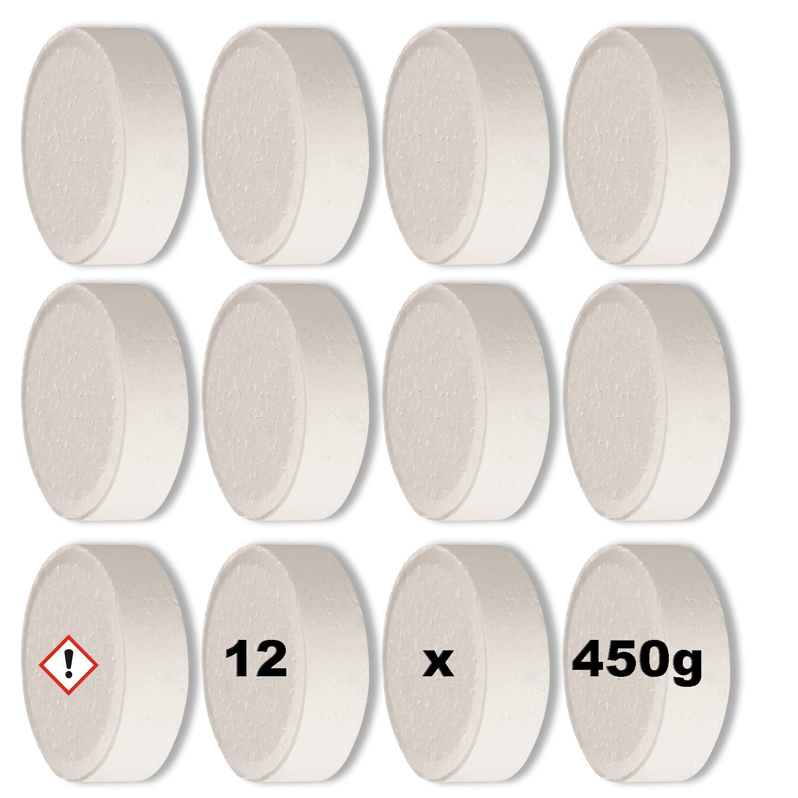 S&E Luftentfeuchter Schlafzimmer Wohnung Nachfüller gegen Schimmel Nachfüllpack, Entfeuchter Granulat Tabs 12 x 450g ohne Duft Nachfüllpackung