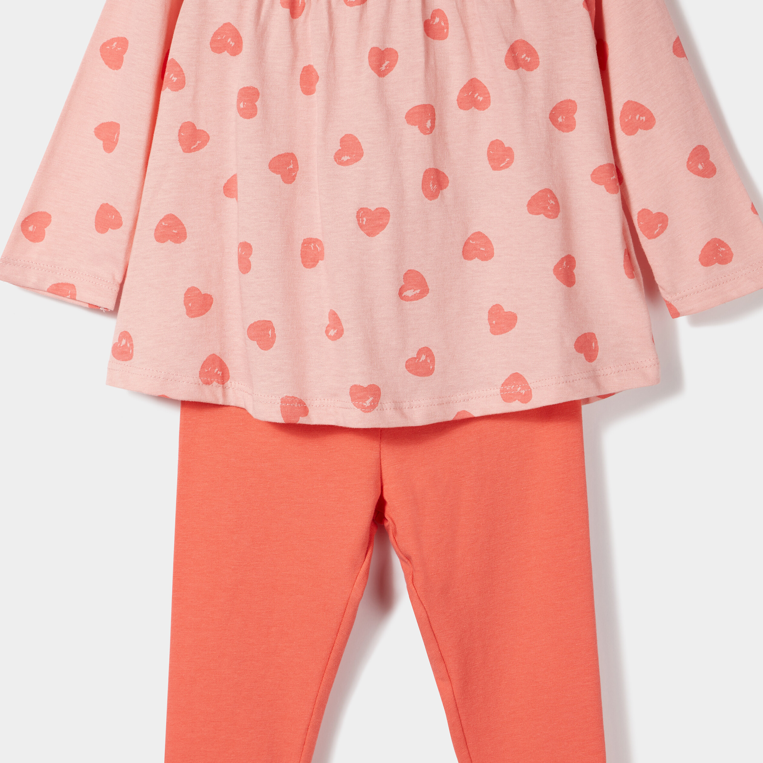 Ensemble 2 pièces blouse et legging rose pastel bébé fille | La Halle