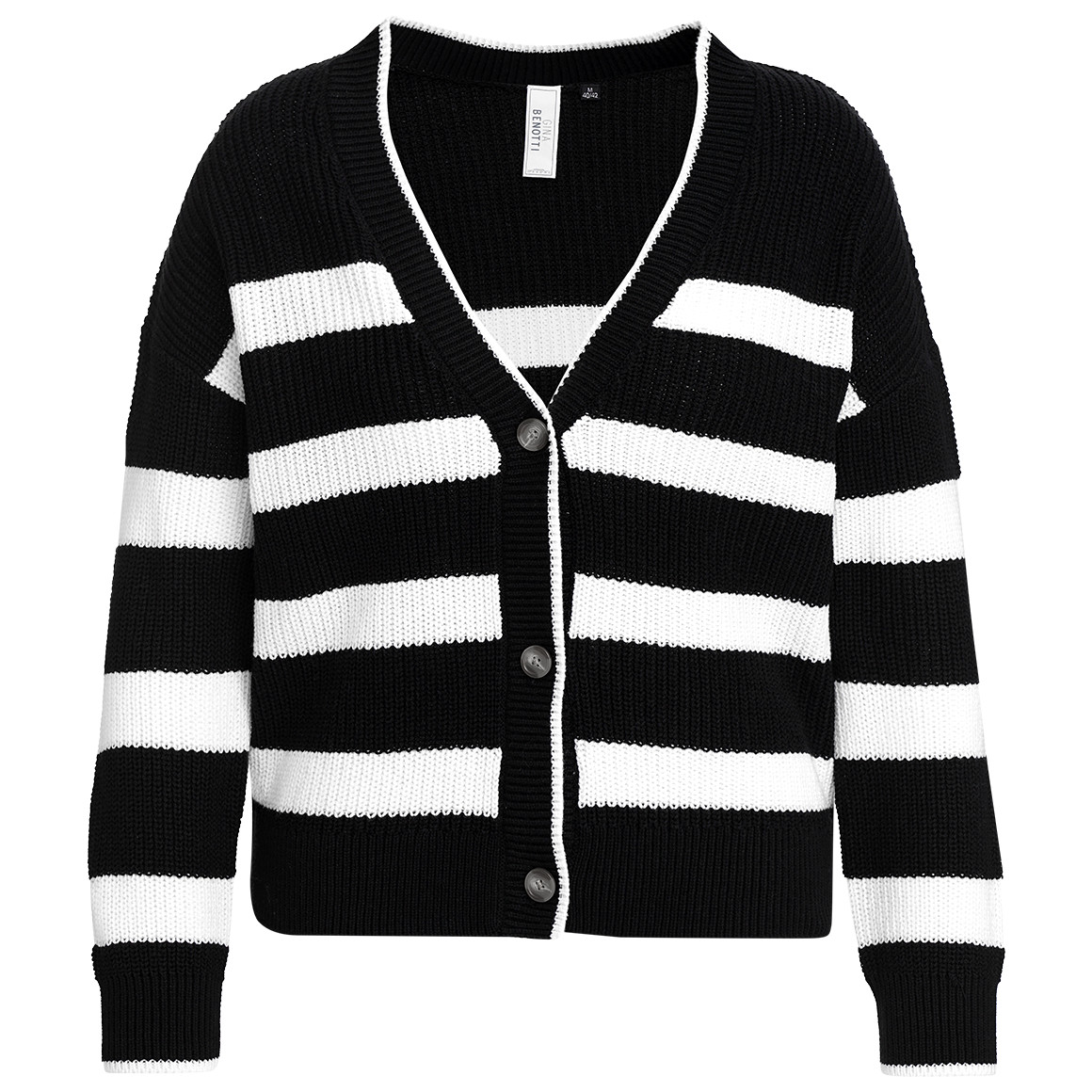 Damen Strickjacke mit Blockstreifen