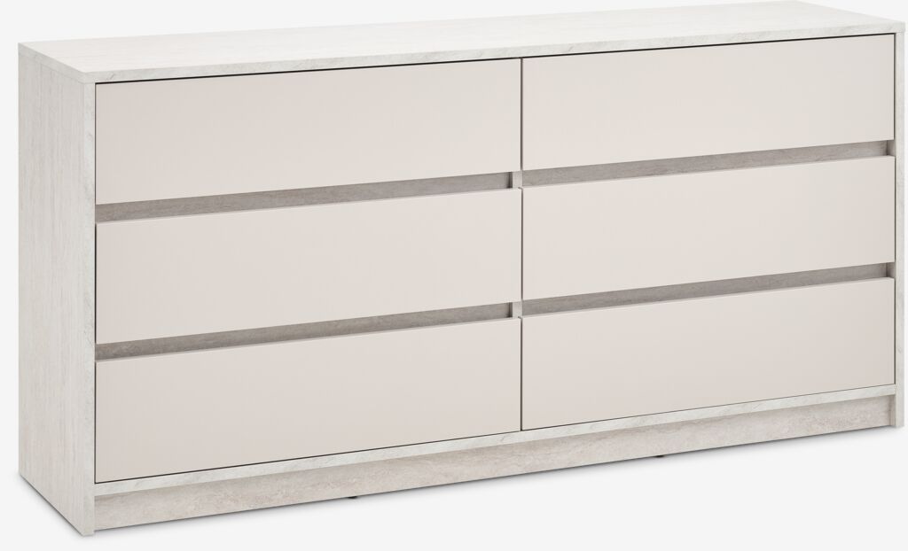 BILLUND Commode 3 tiroirs BILLUND, Travertin/Beige
