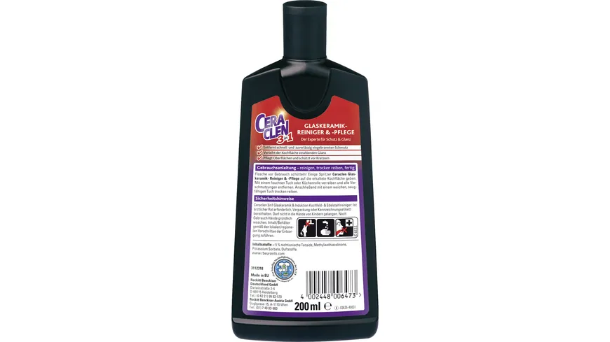 Ceraclen 3in1 Glaskeramik Reiniger & Pfleger 200 ml 200 ml