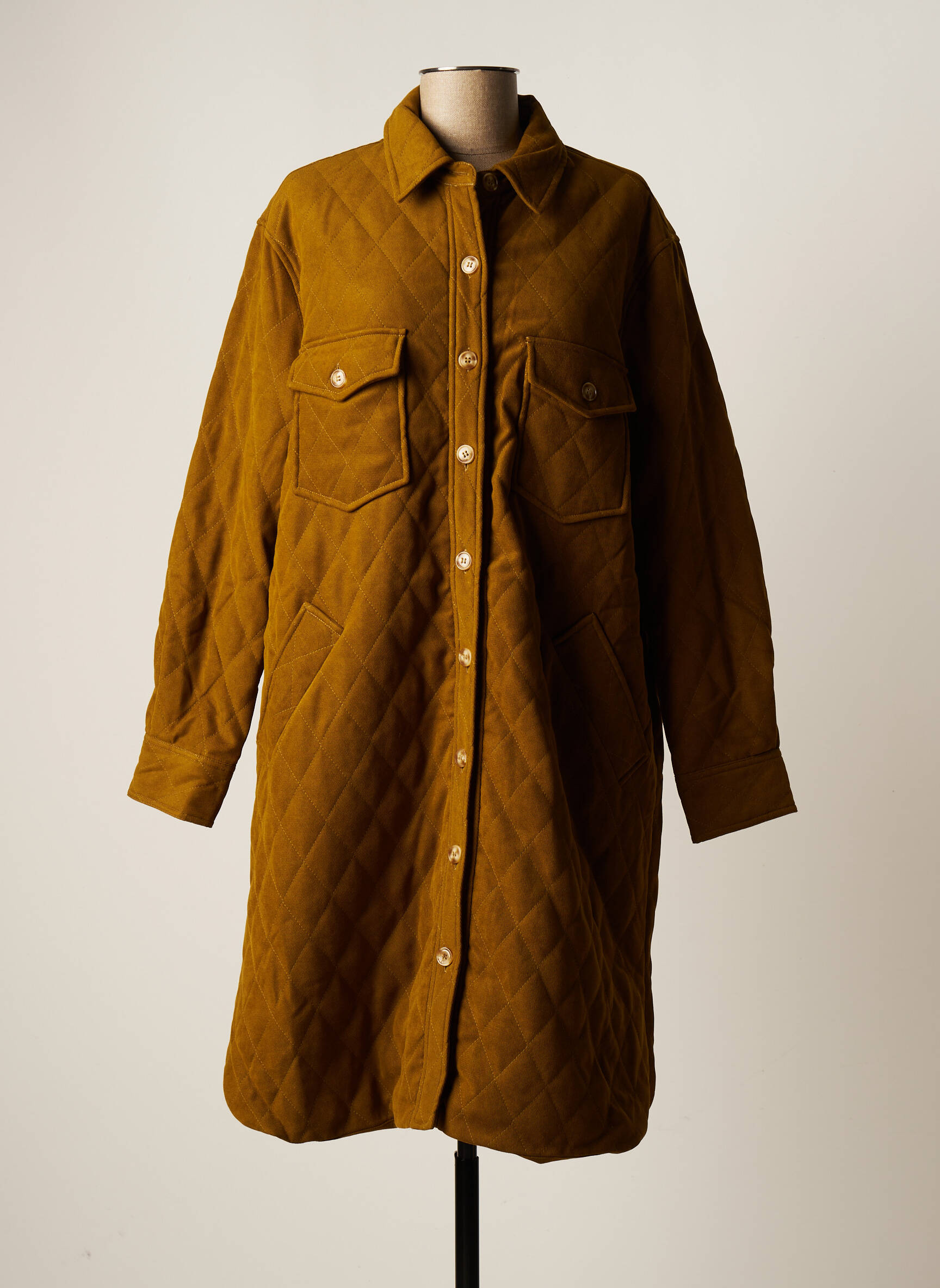 Frnch Manteaux Longs Femme couleur vert