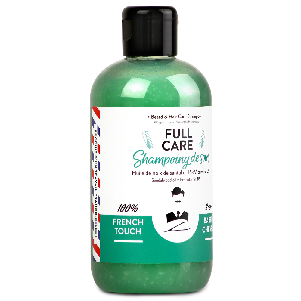 Monsieur Barbier Shampoing Homme Sans Sulfate - Full Care Shampooing de soin 2-en-1 Barbe et Cheveux pour Hommes
