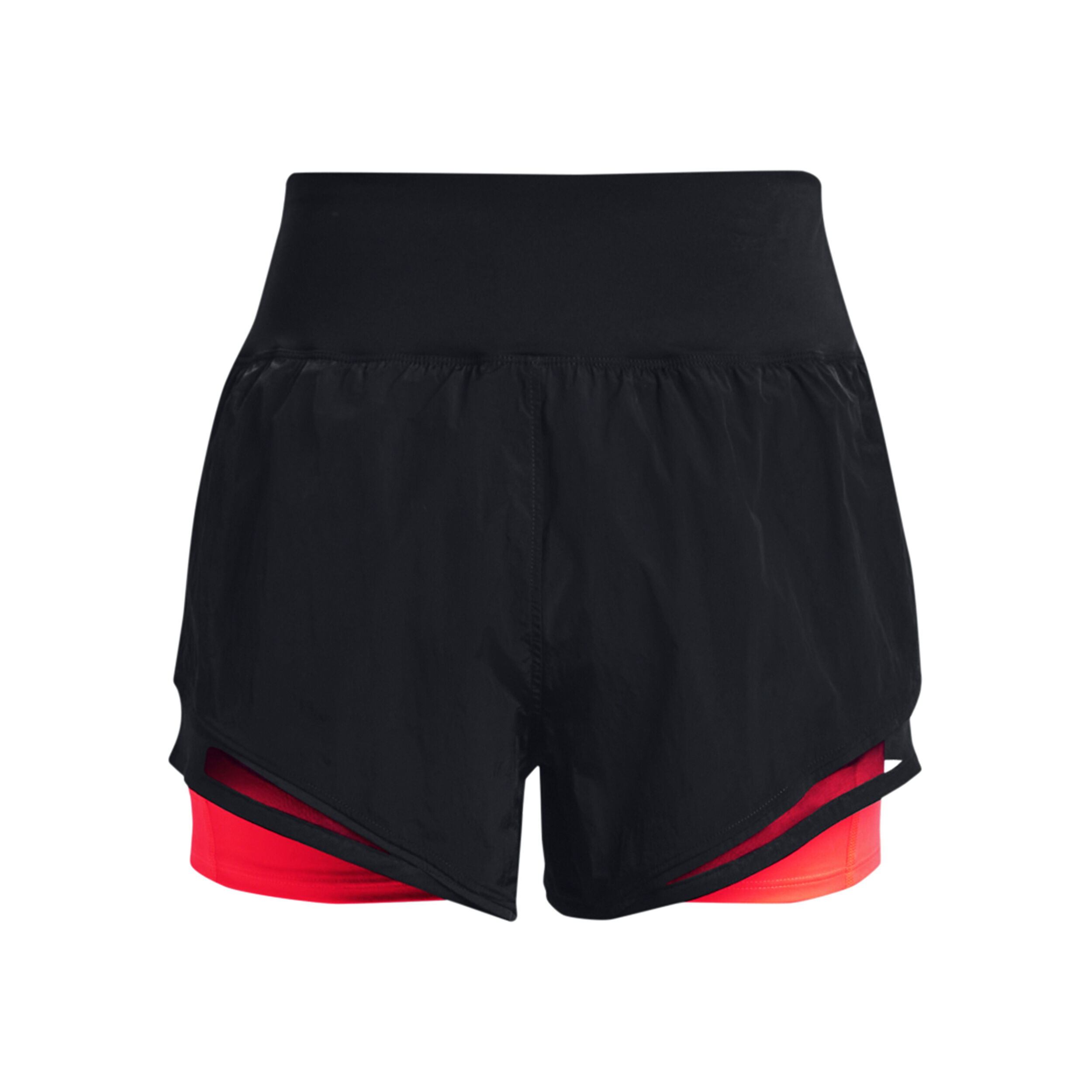 Run Everywhere Shorts Damen - Schwarz, Neonrot