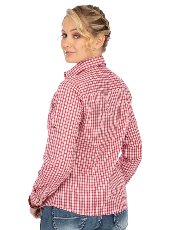 OS-Trachten Trachtenbluse 450000-3729 in rot günstig kaufen