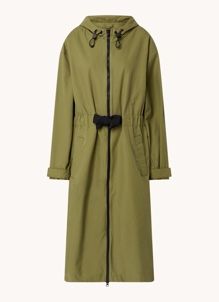 Benetton Parka hupulla ja solmittavalla vyöllä