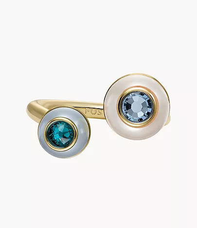Fossil Toi-et-moi-Ring Bright Baubles Metall goldfarben