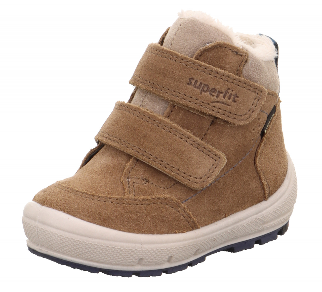 GROOVY - Braun/Blau Boots mit Klettverschluss