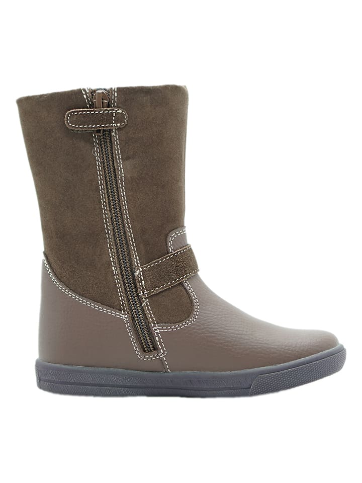 lamino Leder-Boots in Khaki günstig kaufen