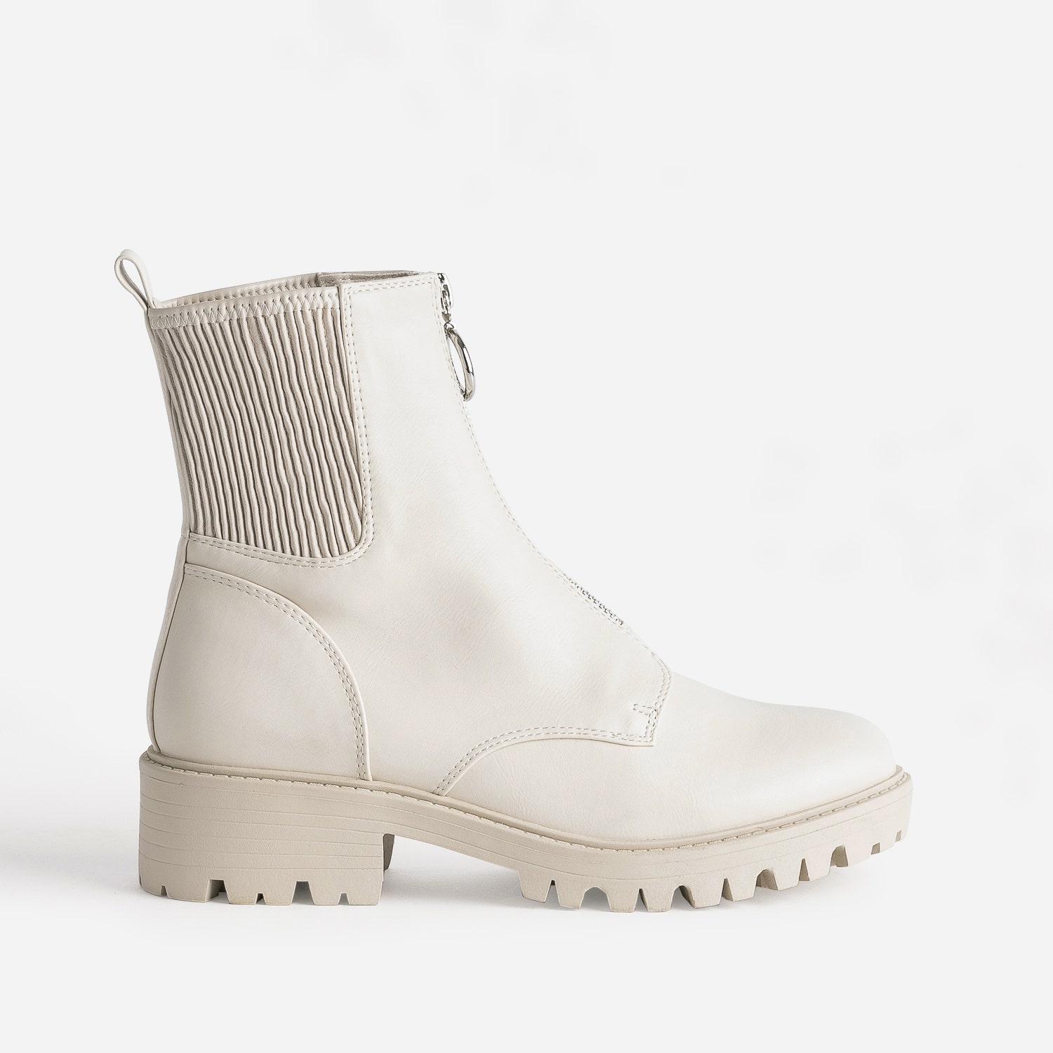 Chelsea boots TEXTO écru zippé