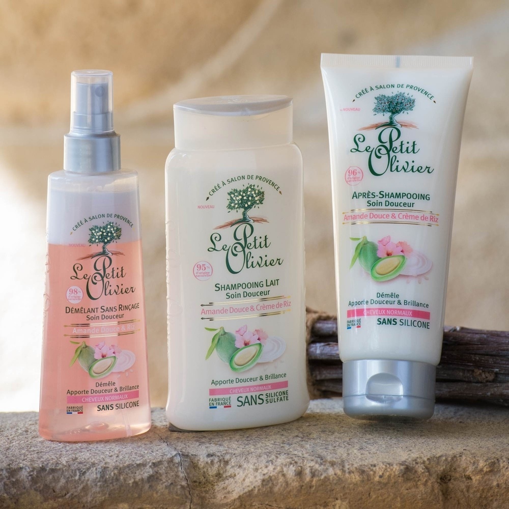 le petit olivier Après-Shampooing Soin Douceur Amande Douce & Crème de Riz Après-Shampooing - Cheveux Normaux