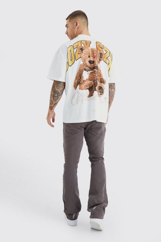 Slim-Fit Jeans mit Farbspritzern