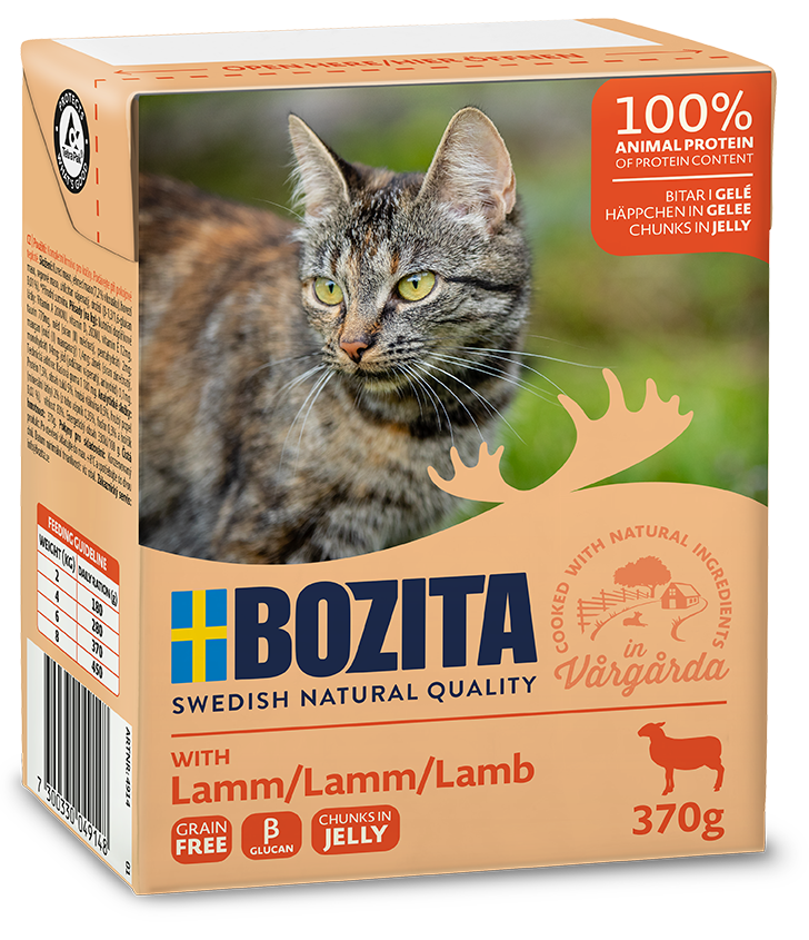 BOZITA Nassfutter BOZITA Häppchen in Gelee 6x370g Lamm