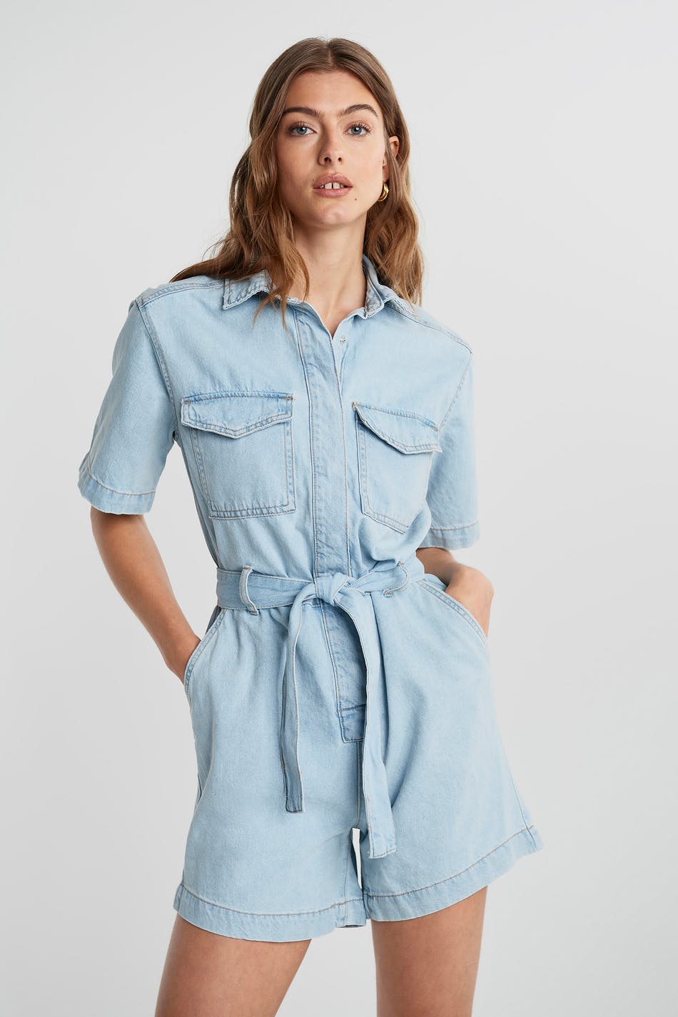 Denim romper