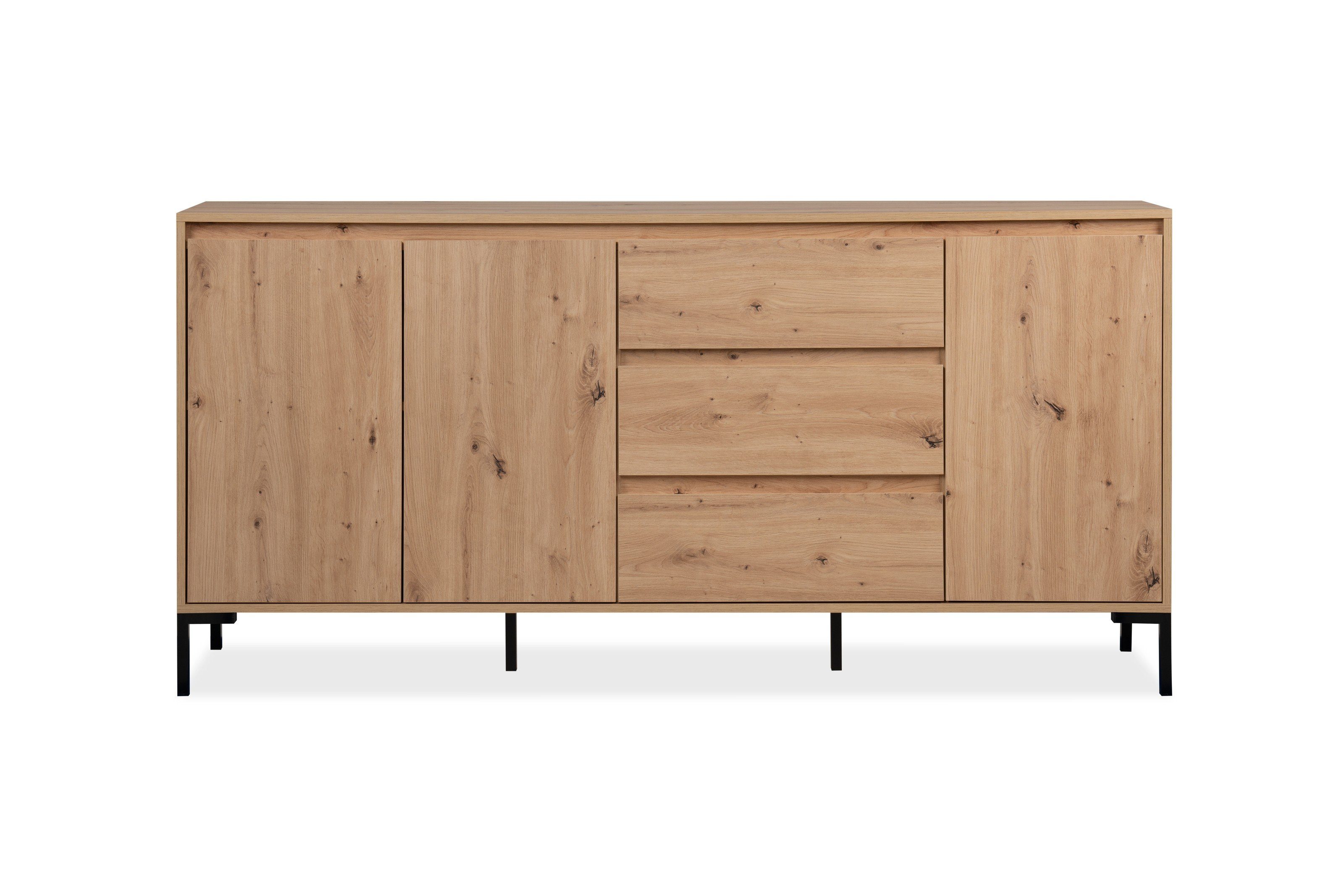möbelando Sideboard Korsika (BxHxT: 170x87x40 cm), in Dekor Artisan Oak
