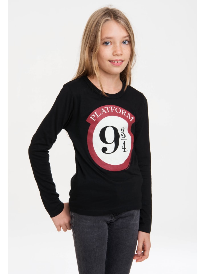Logoshirt Kinder-Langarmshirt Harry Potter in schwarz günstig kaufen