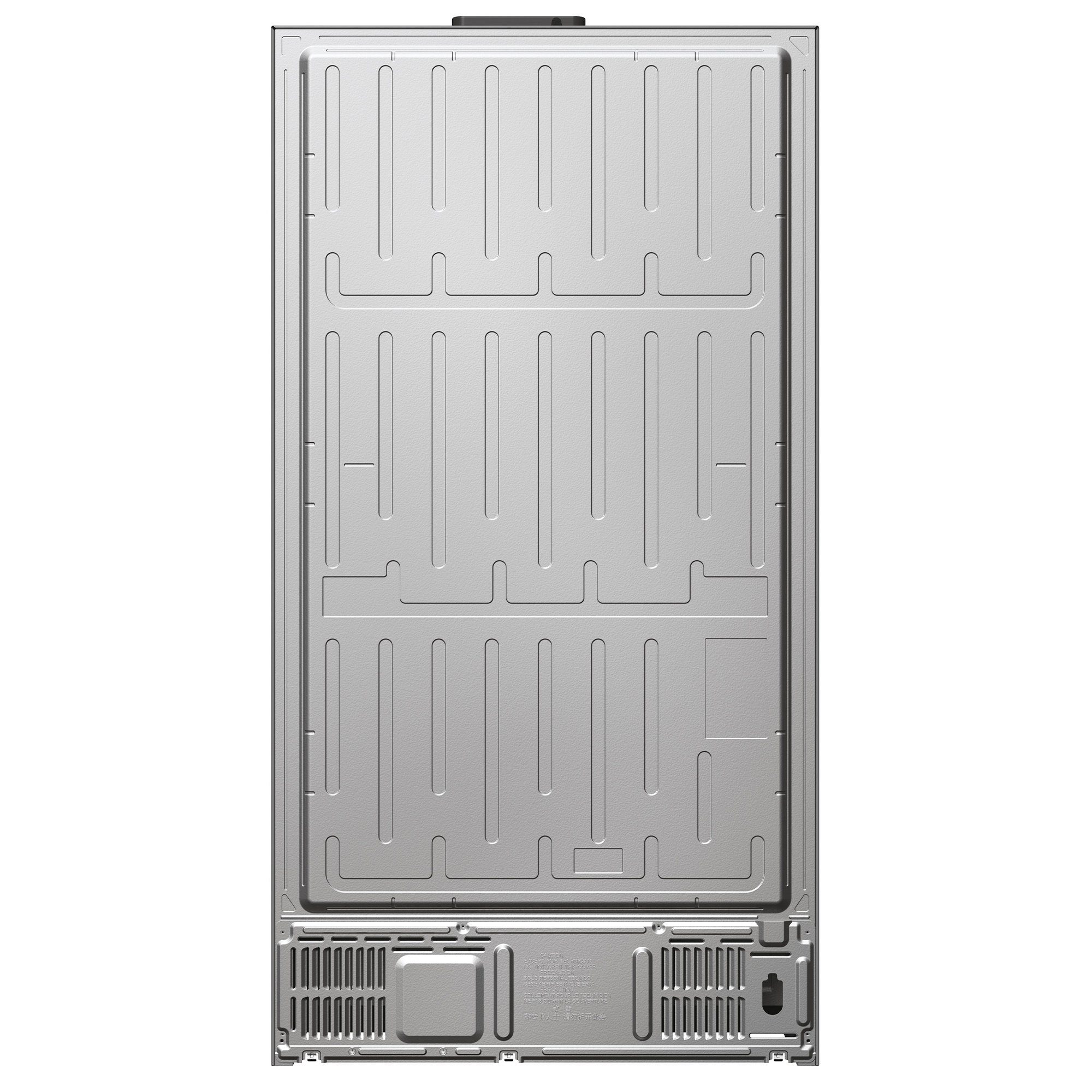 Haier Side-by-Side Front aus Edelstahl HSR5918DNMP, 177,5 cm hoch, 90,8 cm breit, Total NoFrost, Mutli Airflow, Top LED Beleuchtung, XL Slim Line
