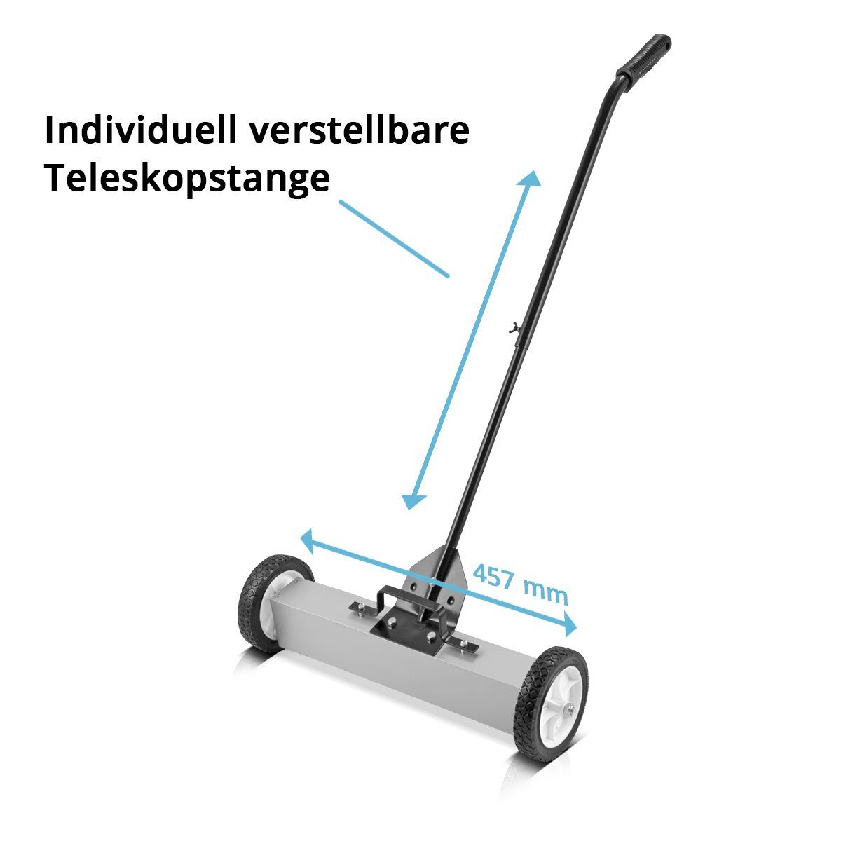 STAHLWERK Handkehrmaschine Magnet-Bodenkehrer MBK-18 ST mit 457 mm Breite, 45,7 cm Arbeitsbreite, (Packung, 1-St)