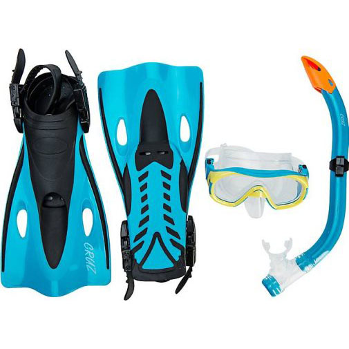CRUZ Schwimm-Set Cebu mit Flossen, Schnorchel und Taucherbrille