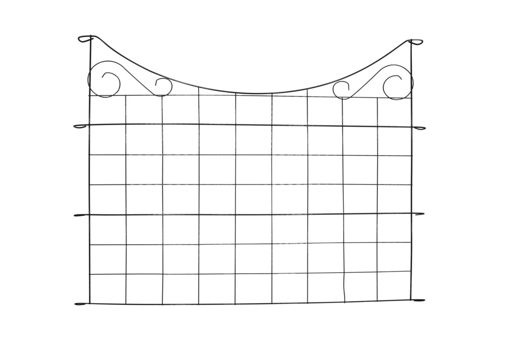 Powertec Garden Metall Gartenzaun mit Pulverbeschichtung C03,Anthrazit 775*640 mm,11-tlg.Set,2er Set