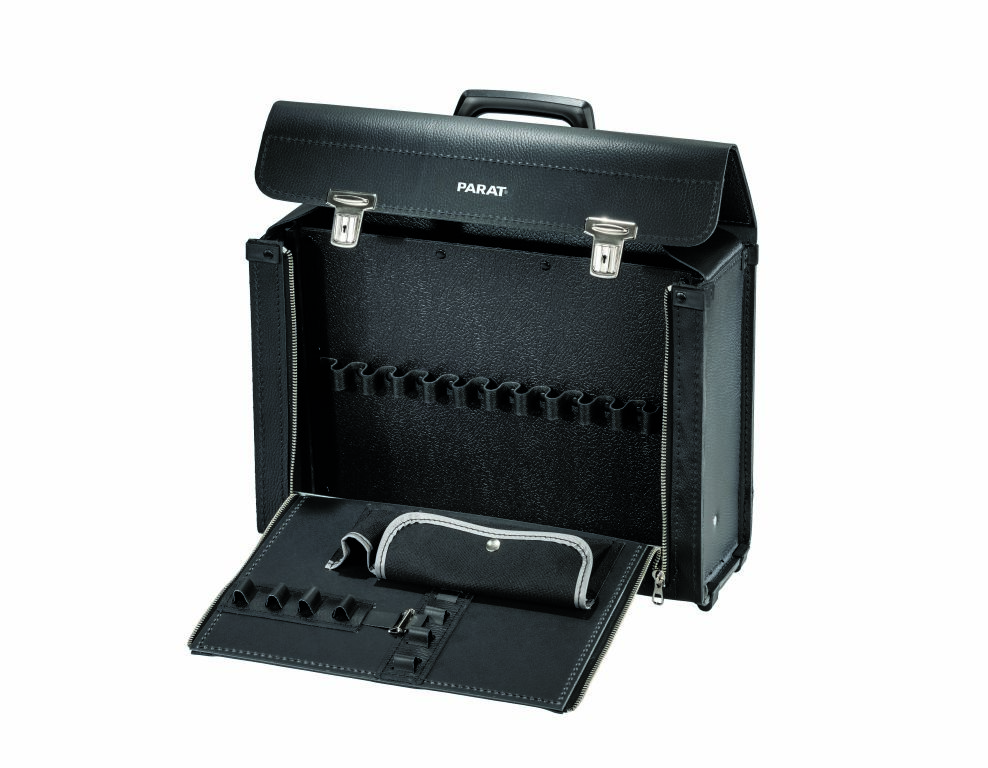 Parat 5.380.000.031 Nová klasická kožená brašna na nářadí s dělicí přepážkou, rozměry 400 x 140 x 280 mm