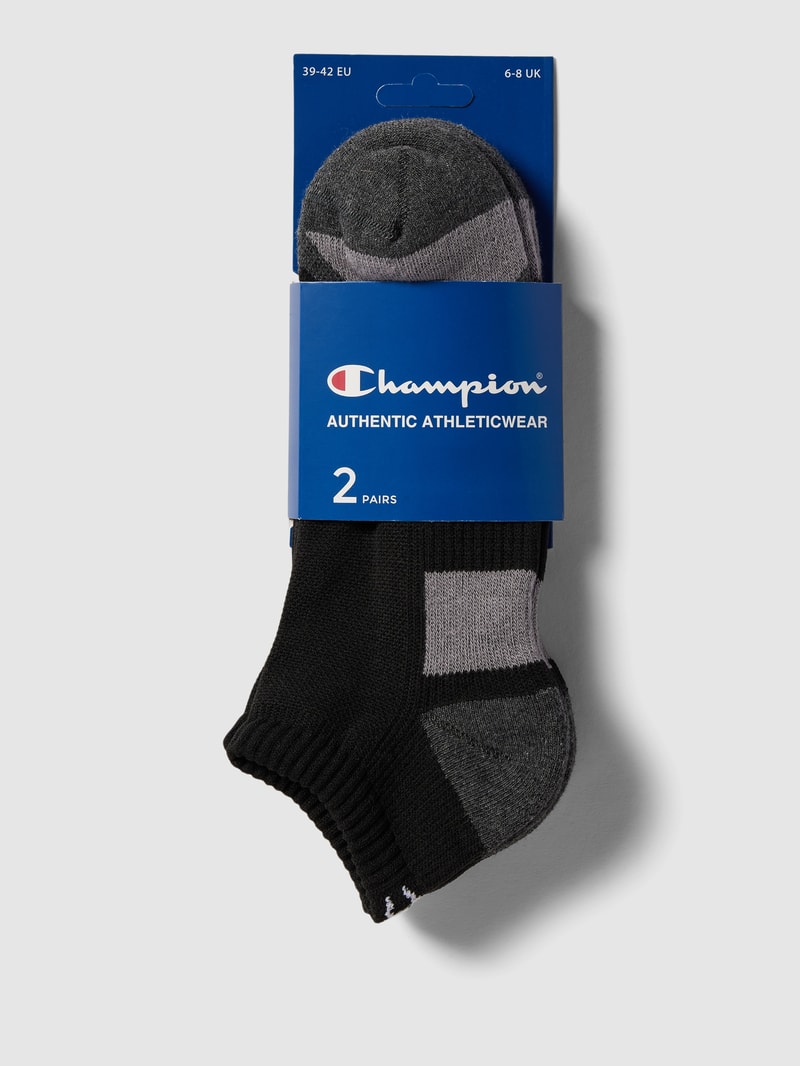 Sneakersocken mit Allover-Muster im 2er-Pack in schwarz