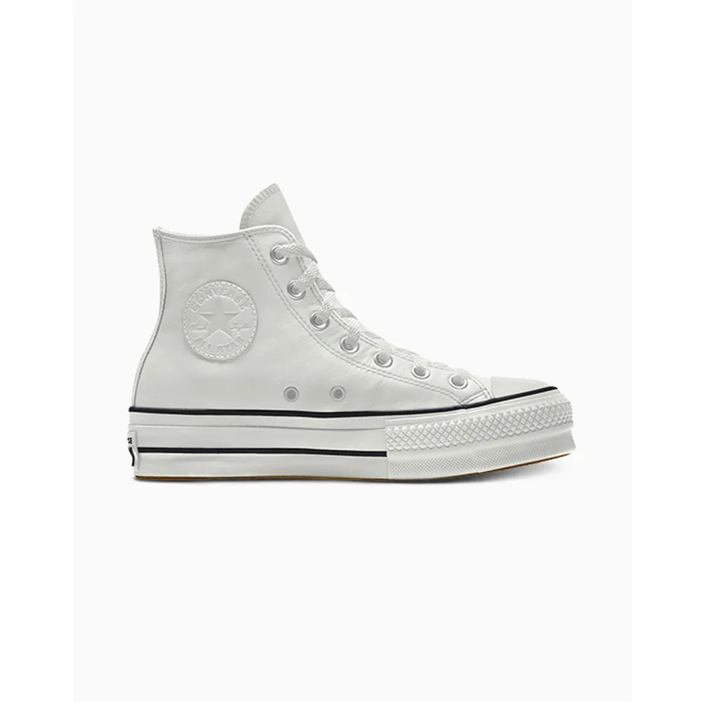 Converse Custom Chuck Taylor All Star Lift Platform Leather By You 173157CSP24_WHITE_CO / weiss