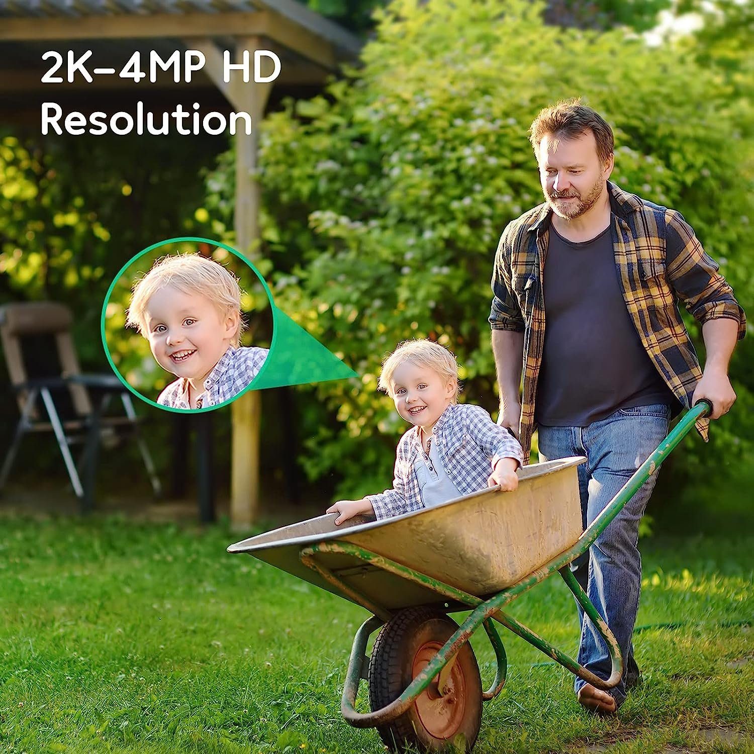 Diyarts Überwachungskamera (Außenbereich, 2.4/5GHz 4MP 2K WLAN, Sicherheitskamera Außen mit Scheinwerfer, Farbnachtsicht, mit Spotlight, IP66 Wasserdicht, Pakete/Fahrzeug/Personenerkennung, 2 Wege Audio mit Alexa)