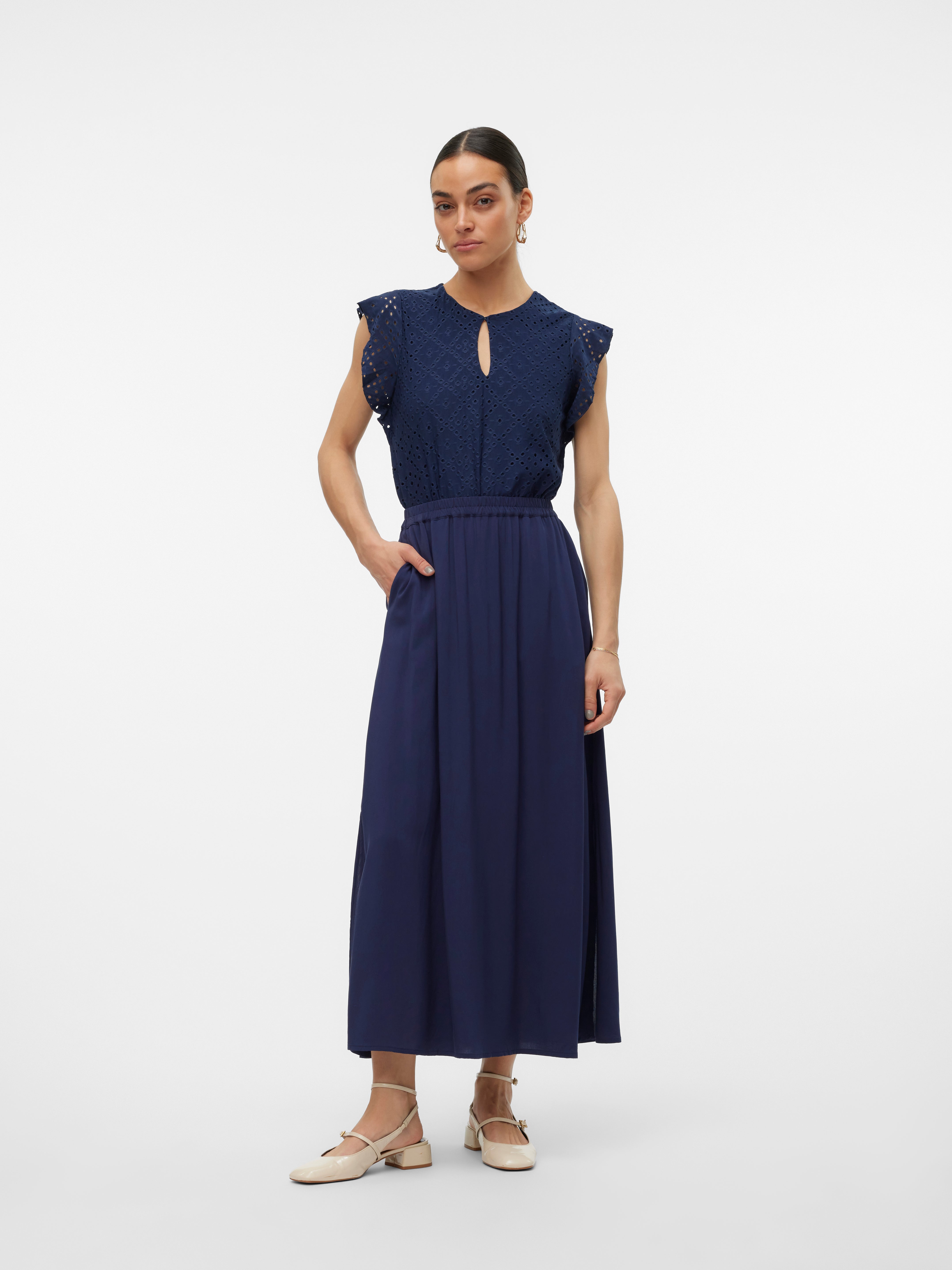 VMEASY Hohe Taille Langer Rock