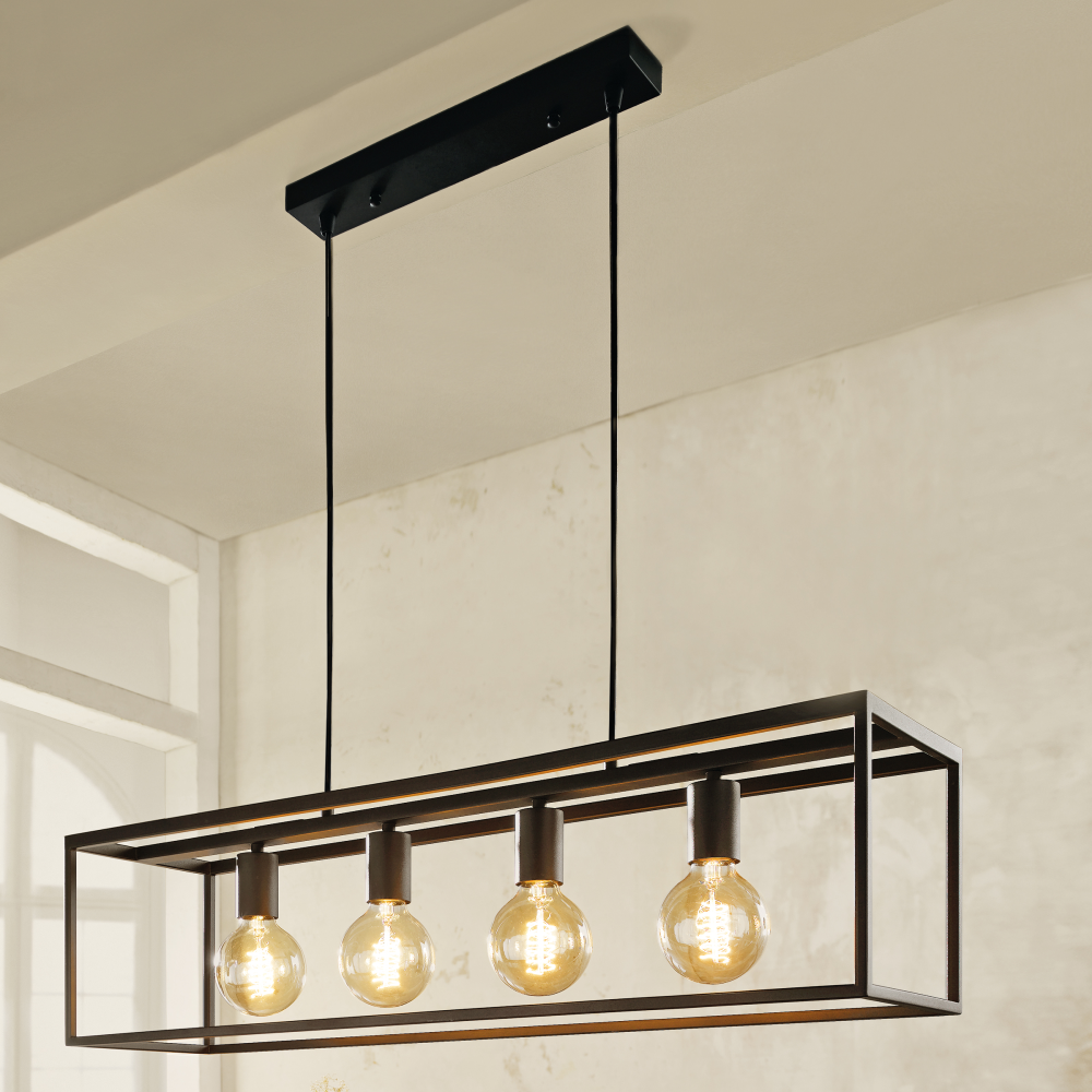 Pendelleuchte Hamper Metall schwarz