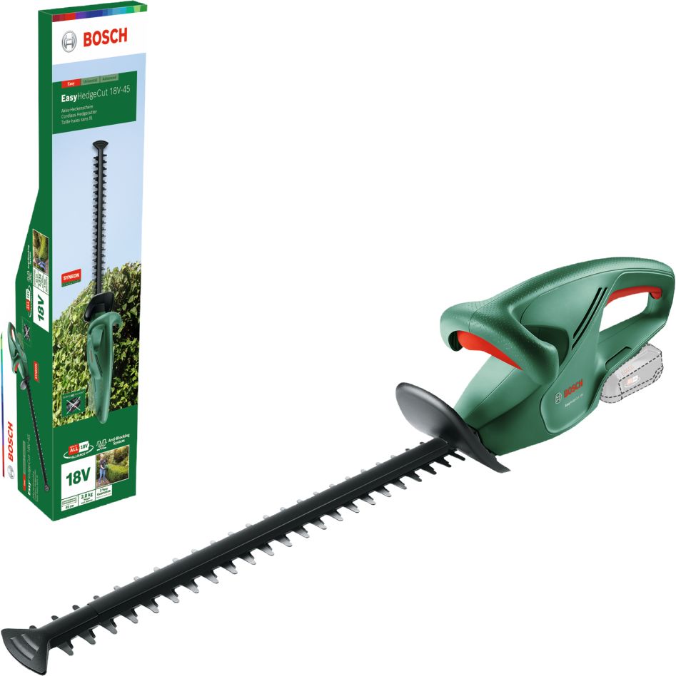 Akumulátorové nožnice na živý plot Bosch Green 0600849H03 EasyHedgeCut 18-45 bez batérie a nabíjačky