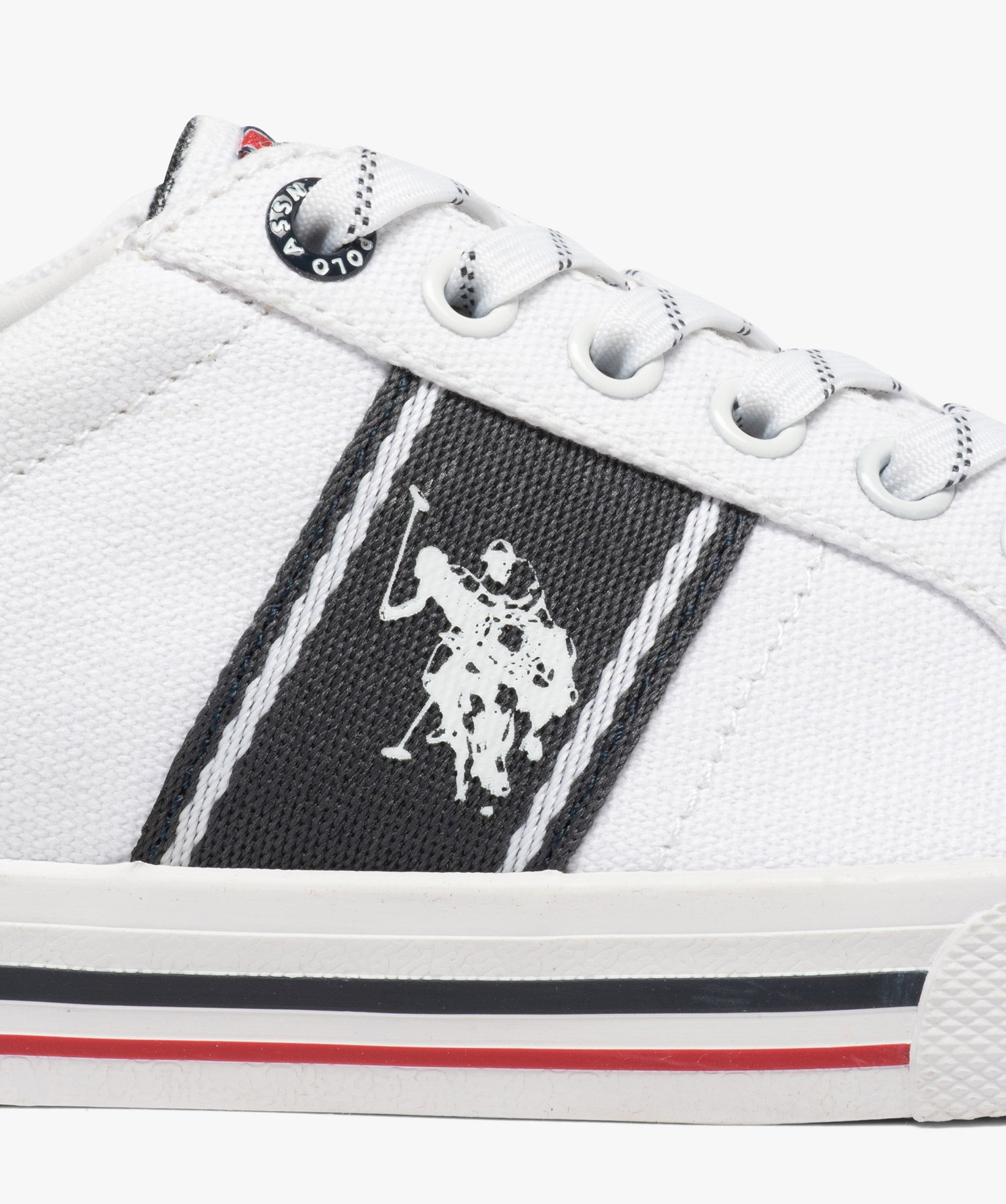 Baskets Garçon en toile bicolores – US Polo Assn blanc | GEMO