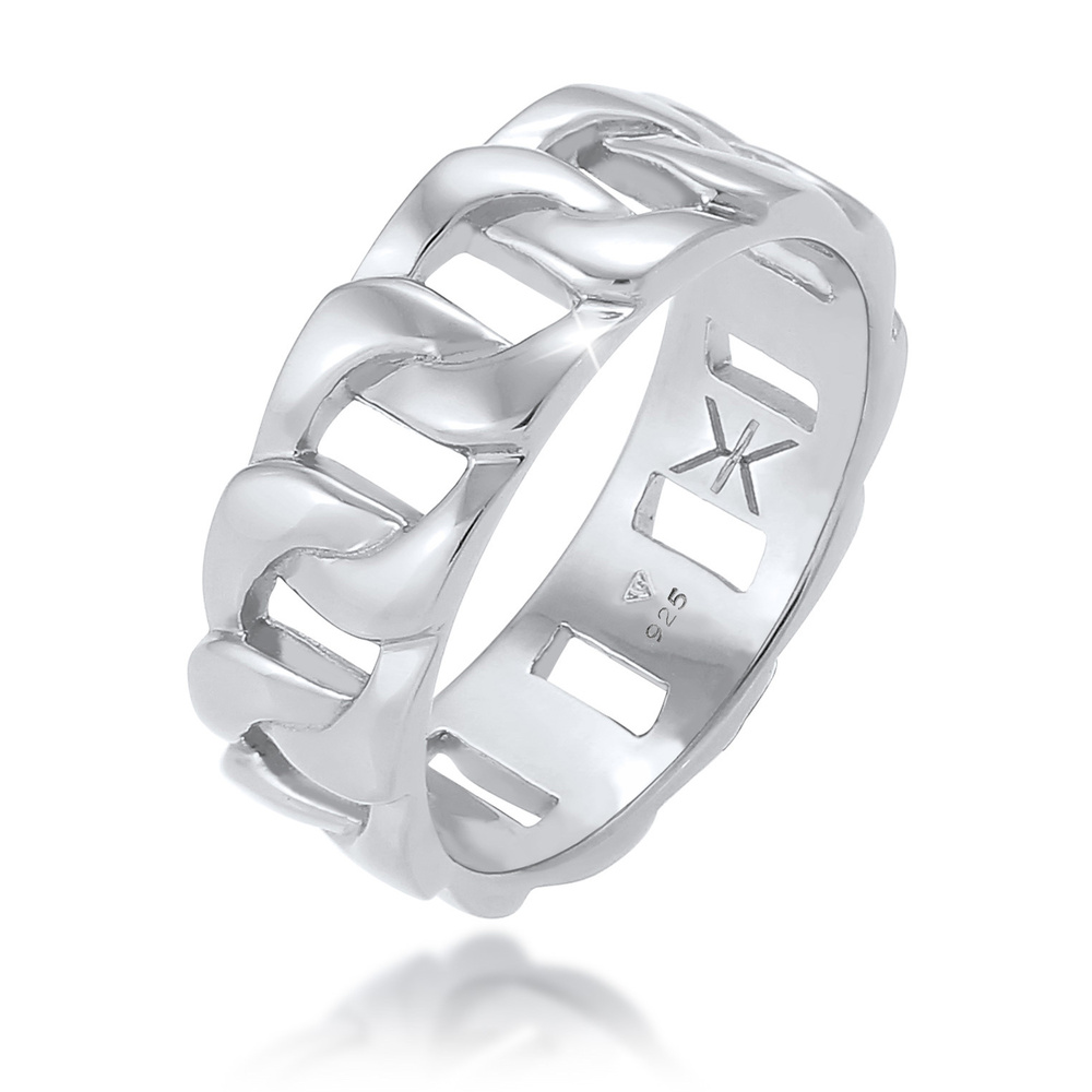 KUZZOI KUZZOI Bague Statment Massif Trend Robuste Look Rustique Bague Homme - (925/1000) Bague