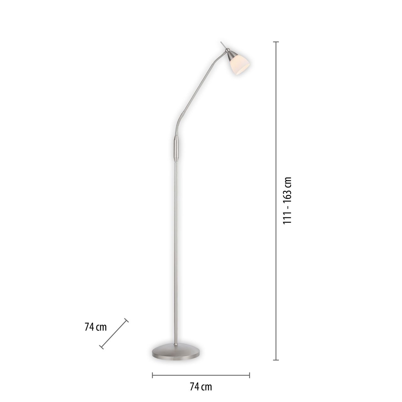 Paul Neuhaus LED Stehleuchte PINO, 1xG9/2,60Watt, 3000 Kelvin, IP20, Stahl