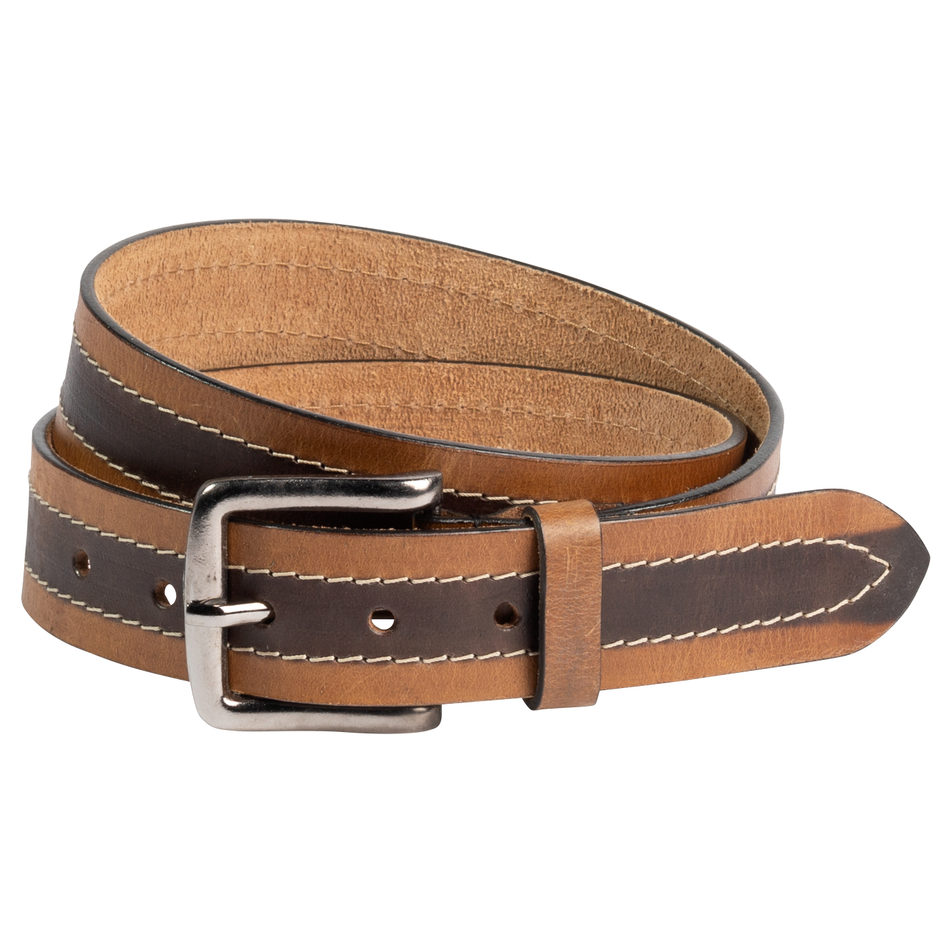 il Lago Prestige Herren Leder Gürtel Twin Colour