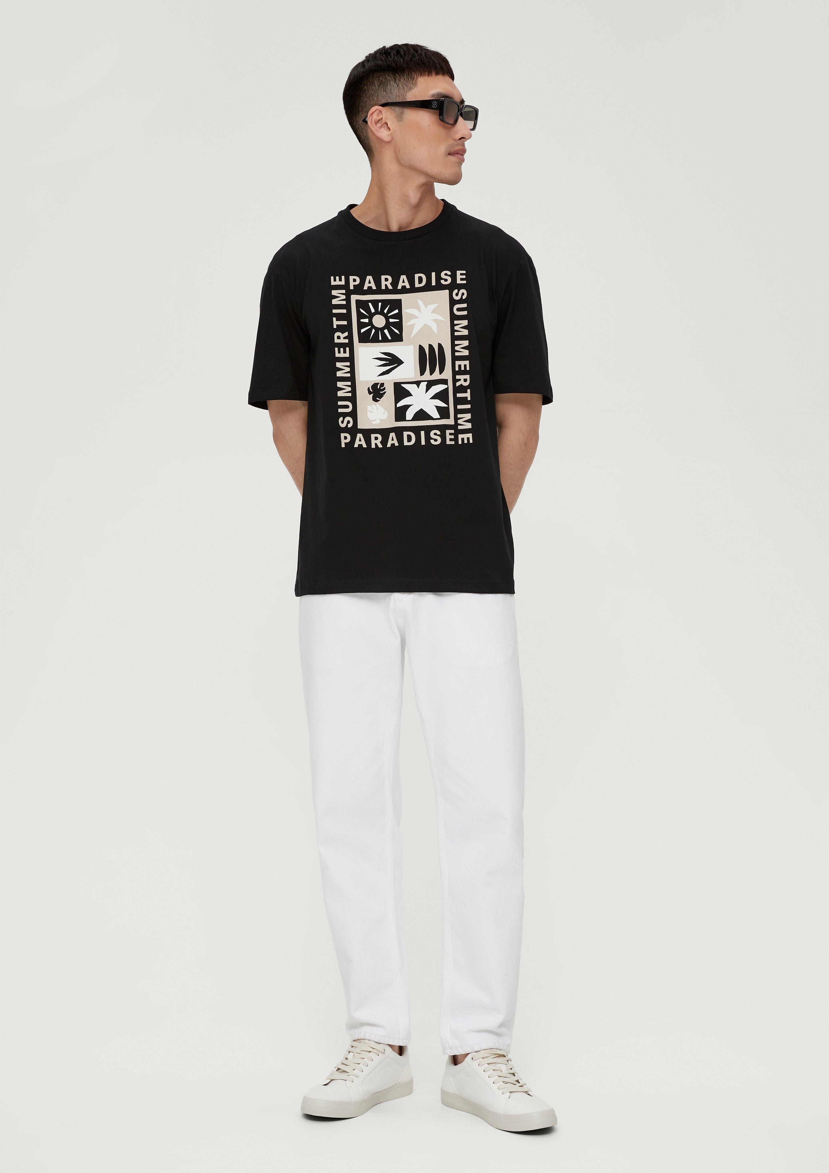 Baumwollshirt mit Frontprint  2131371-99D2