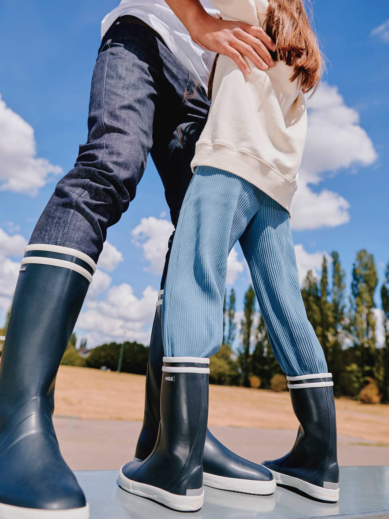 Bottes de pluie fourrées enfant Lolly Pop Fur AIGLE® marine