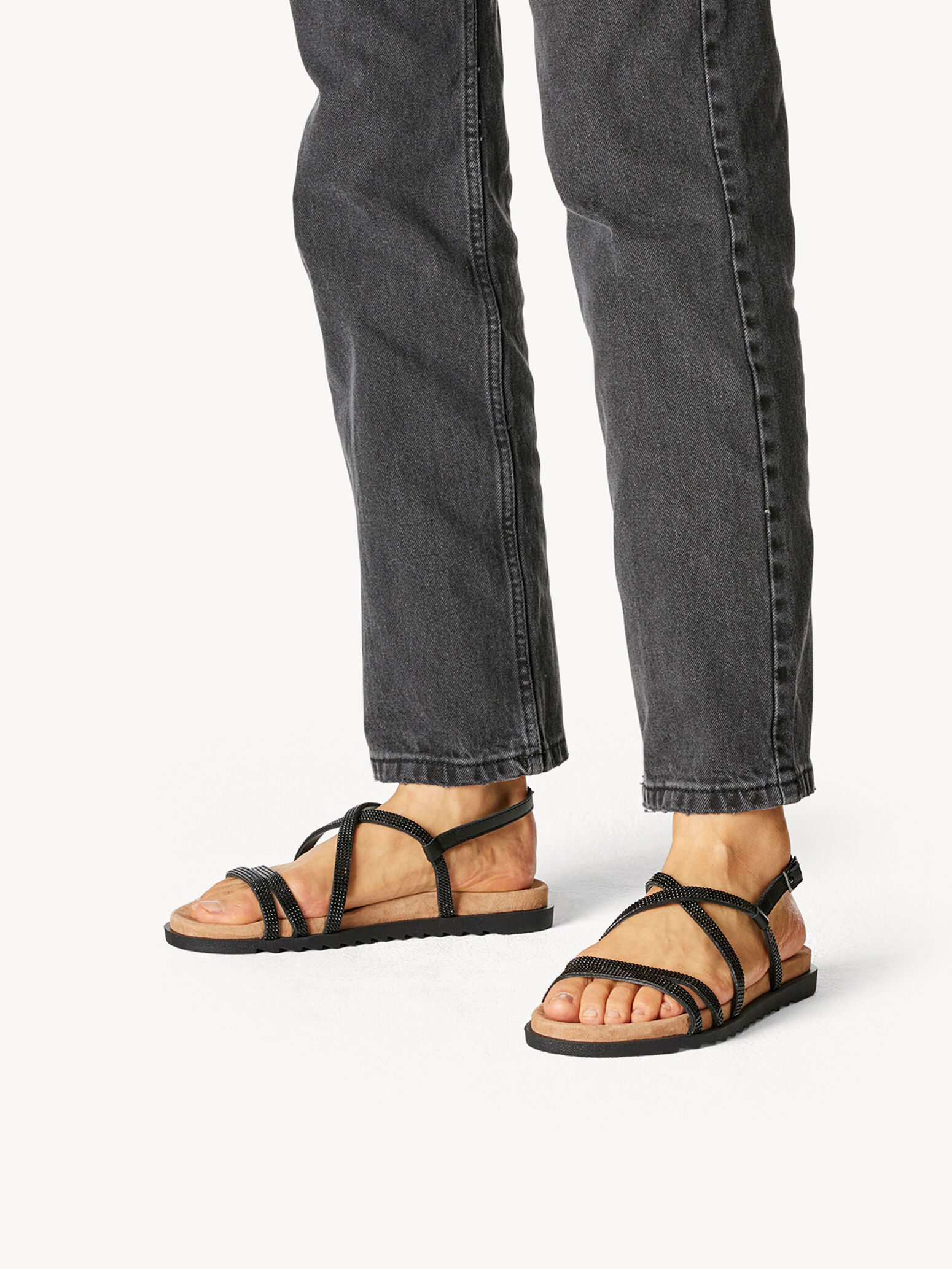 Sandale en cuir - noir