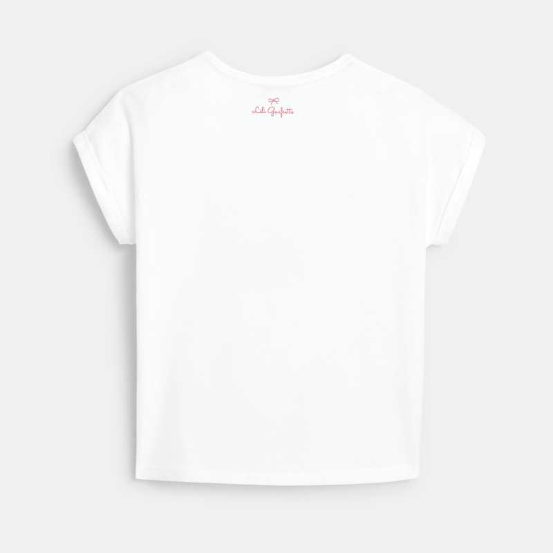T-shirt crayonné blanc manches courtes Lili Gaufrette fille