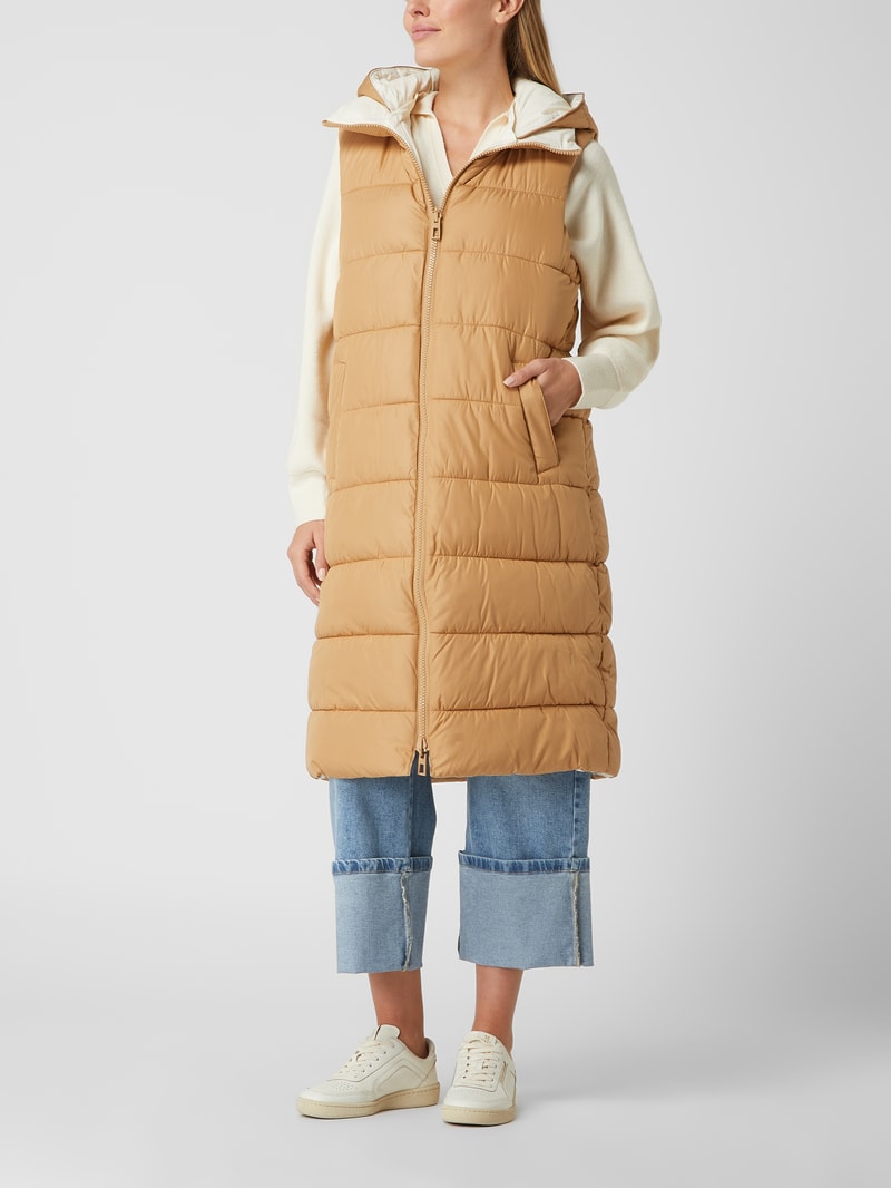 Steppweste mit Wendefunktion in camel