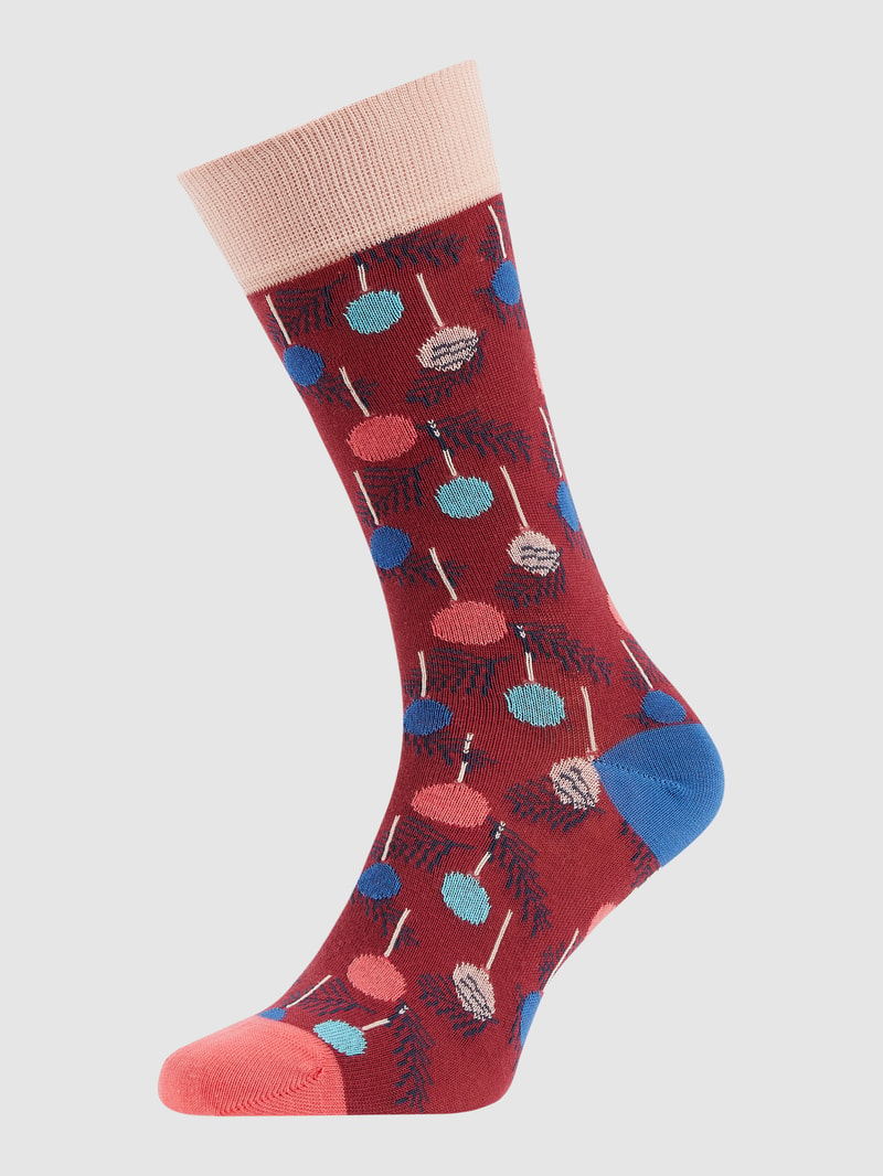 Socken mit Allover-Muster in marineblau