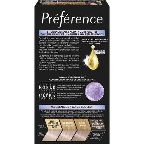 L'Oréal Paris Preference Cool Blondes 7.1 As Middenblond Permanente Haarkleuring