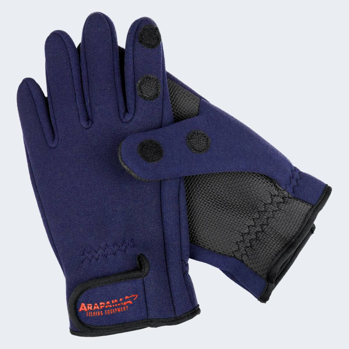 Arapaima Fishing Equipment Navy Neopren Angelhandschuhe