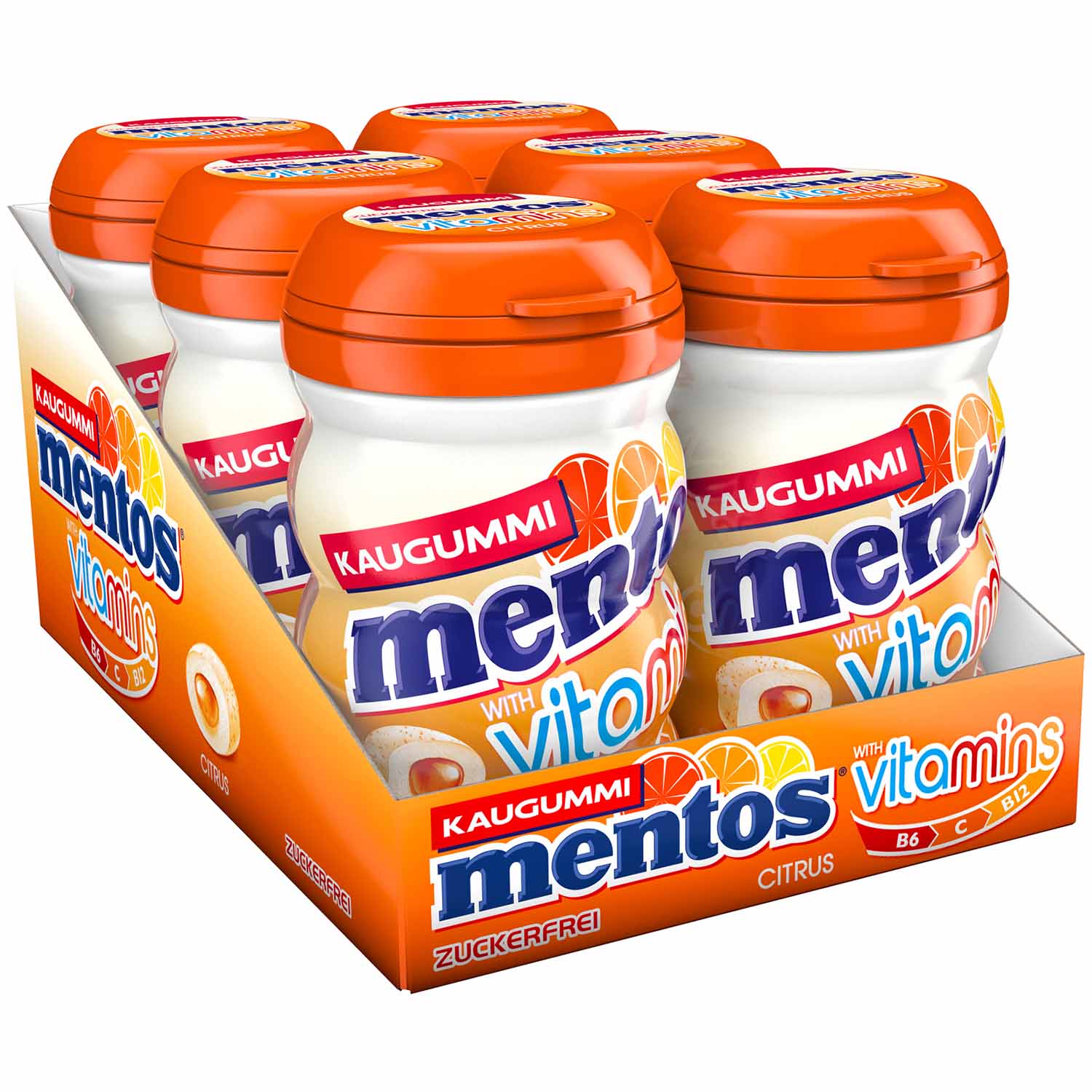 mentos Vitamins Kaugummi Citrus zuckerfrei 32er