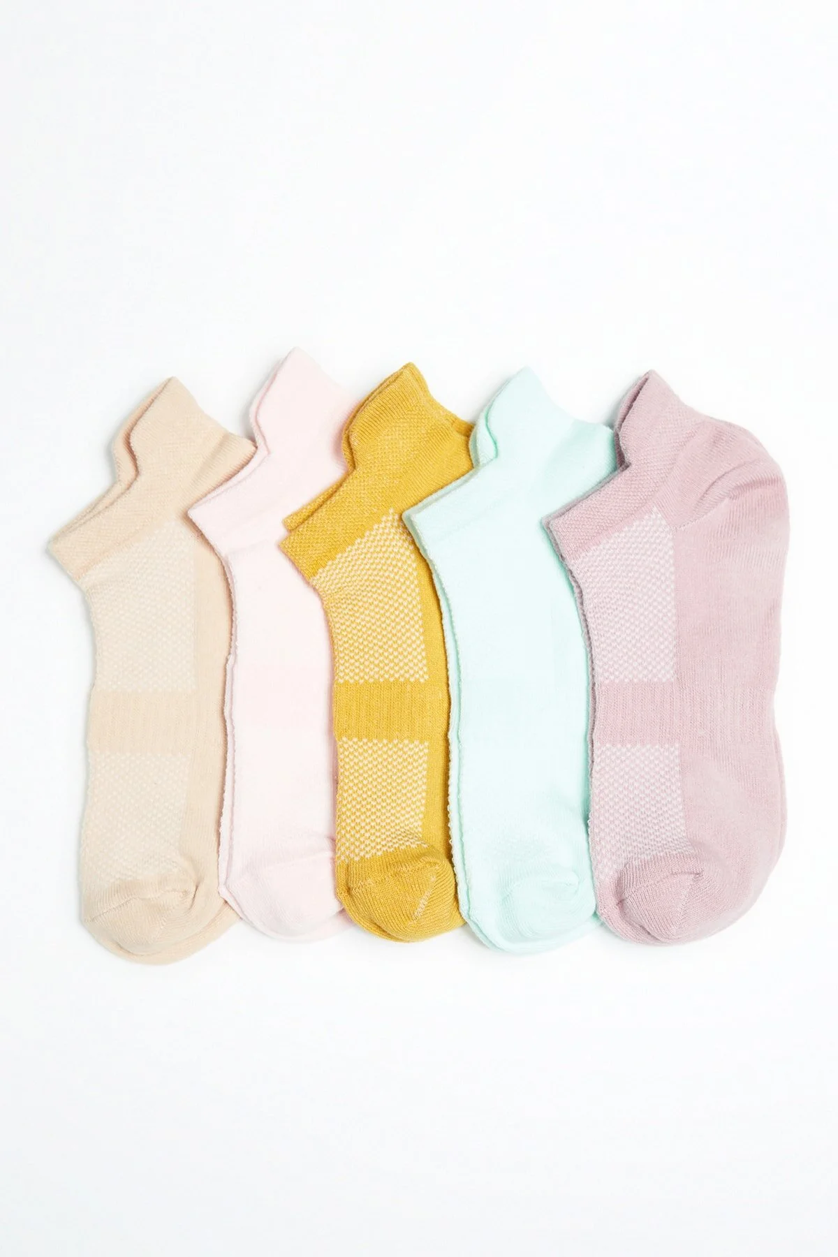 Trendyol Collection  Senfgelbe 5er-Pack gestrickte Sportsocken aus Baumwolle TWOAW20CO0011